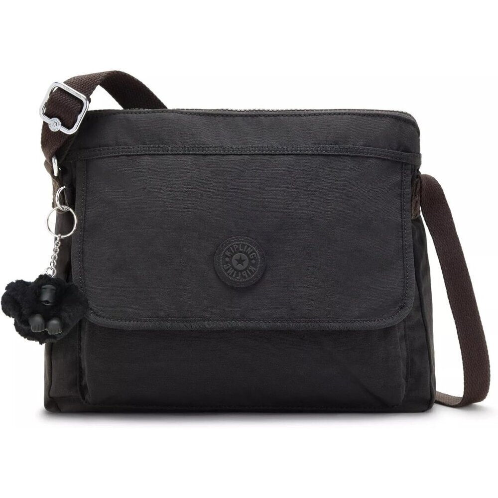 Aisling Crossbody Bag Women's Lightweight Nylon Zipper Pockets Black